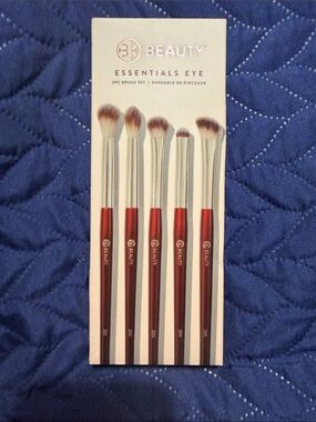 BK Beauty Essentials Eye 5-Piece Brush Set - Metallic Red